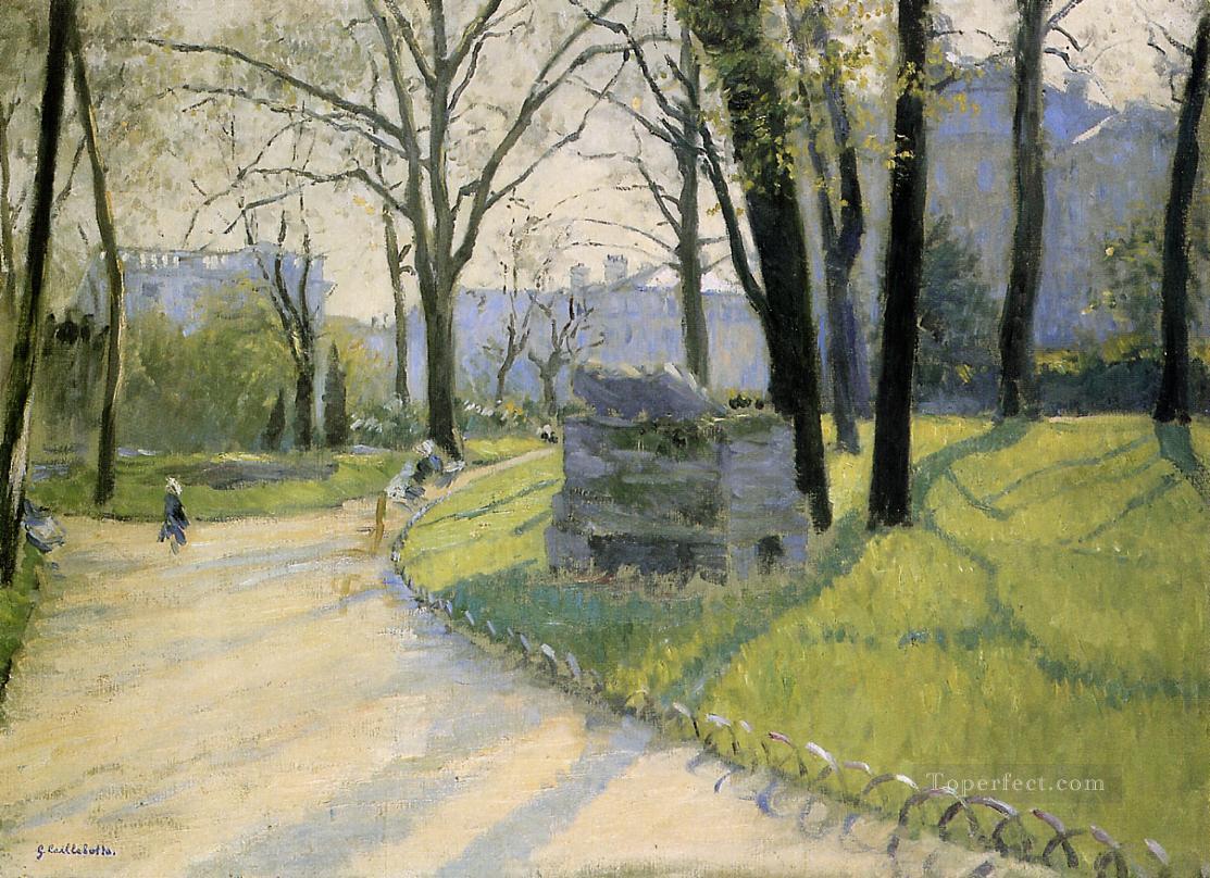 The Parc Monceau landscape Gustave Caillebotte Oil Paintings